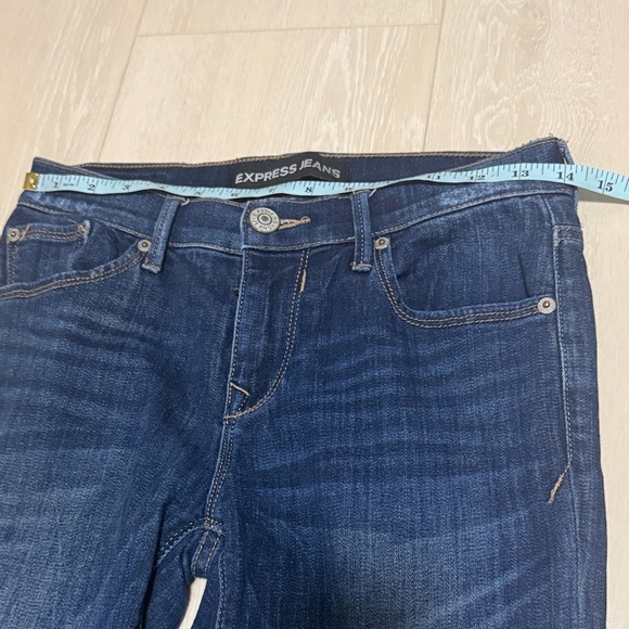 Express Dark Blue MIA Mid Rise Legging Denim Jeans - Picture 6 of 9